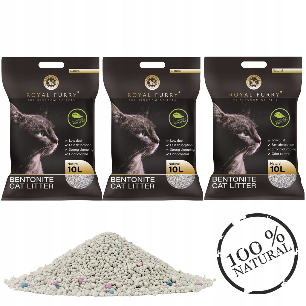 Żwirek bentonitowy bezzapachowy – 3 × 10 L