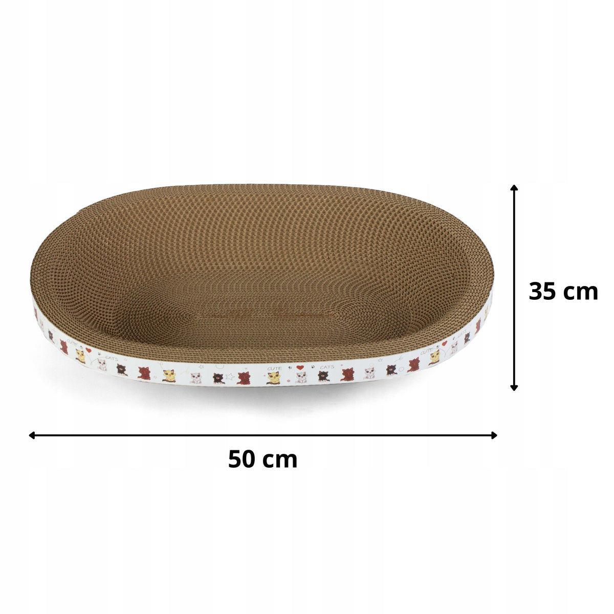 Tekturowy drapak dla kota Owalny 50 cm – zdjęcie 8