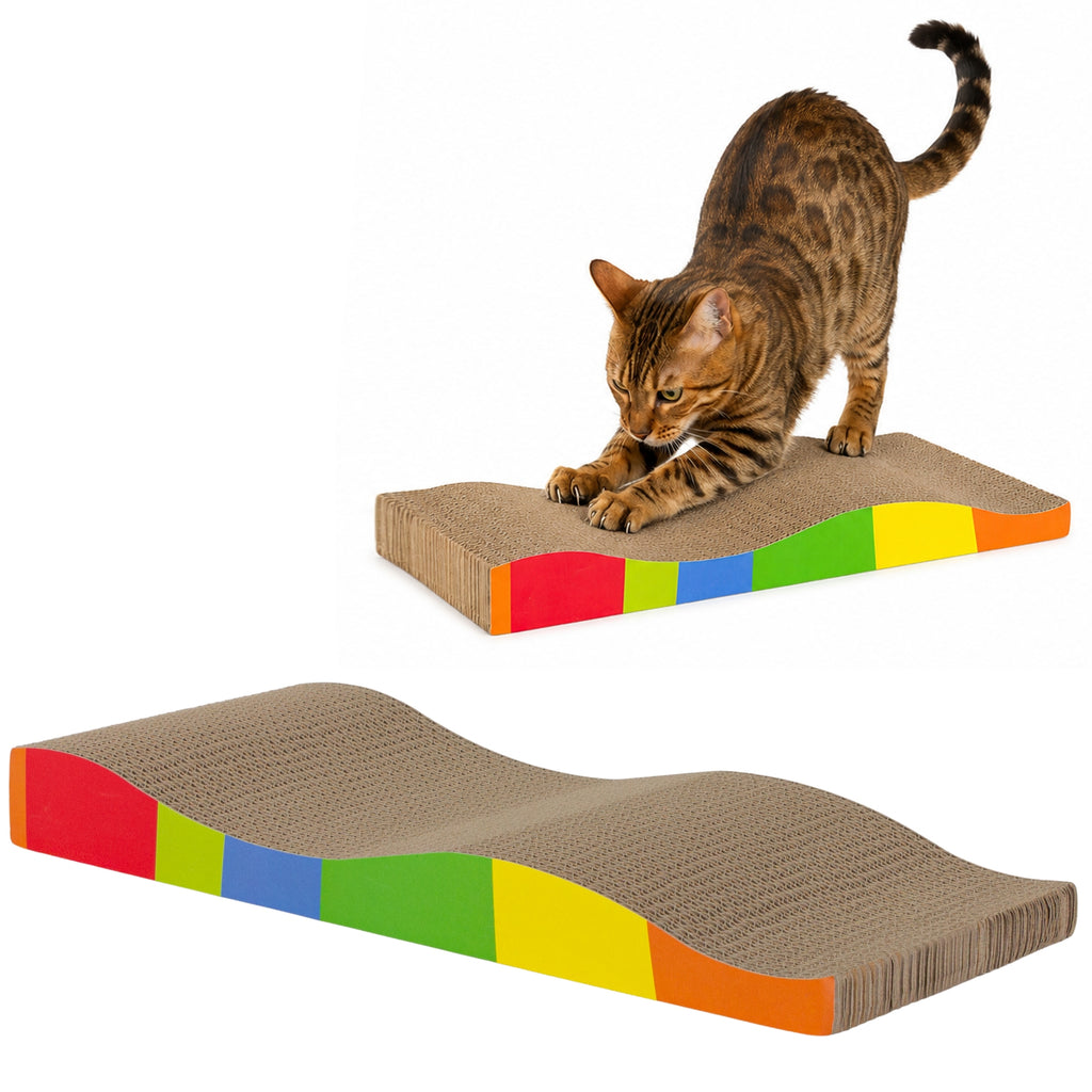 Tekturowy drapak dla kota Fala 42 × 20 cm – zdjęcie 1